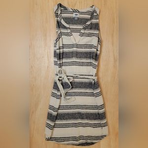 Old Navy Gray & White Striped Linen Sheath Dress- Women's Size XS